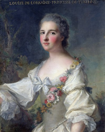 Louise-Henriette-Gabrielle de Lorraine (1718-88) Prinses van Turenne en Hertogin van Bouillon, 1746 door Jean Marc Nattier